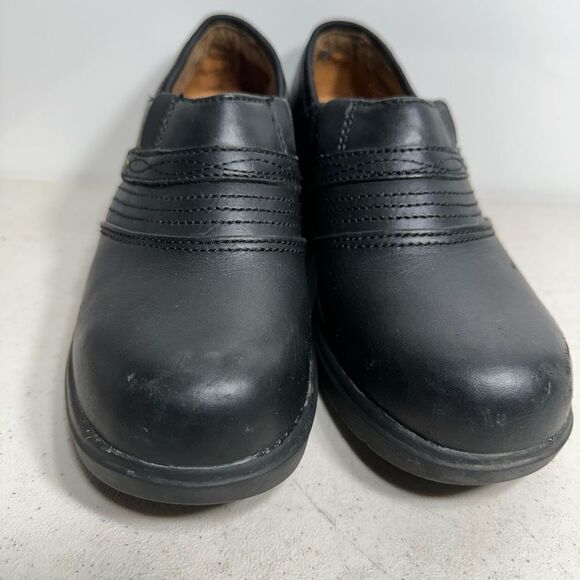 Ariat Shoes Women’s 7C Black Leather Steel Toe Work Clogs Slip Oil Resistant - Picture 3 of 8